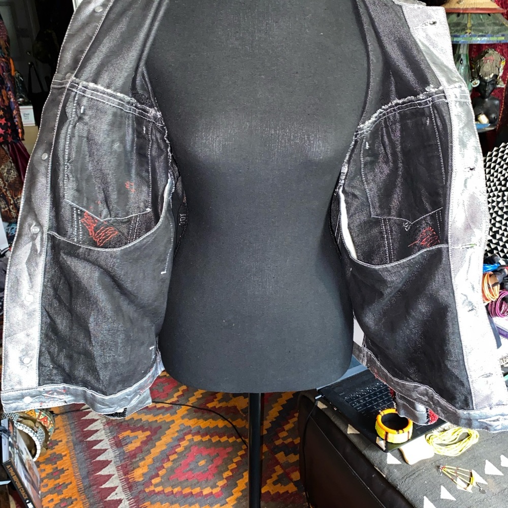 PETROLIO🖤Sequin❤️Snake🐍 Jacket🩶, ~size M - Picture 6 of 8